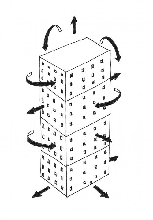 Aldo Giannotti, Mobile Architecture, 2016, Tusche auf Papier, 27 x 21 cm, Foto: Aldo Giannotti