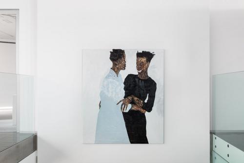 Amoako Boafo, Bold, 2019, STRABAG Artlounge, Foto: Eva Kelety