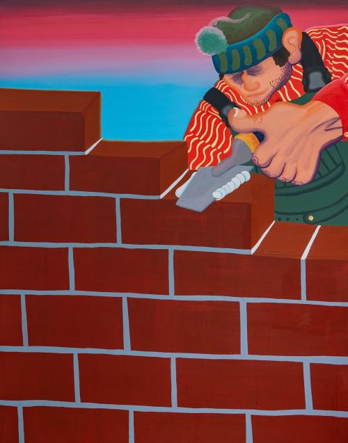 ZU MAUERN 2024 Acryl auf Leinwand 190x150cm