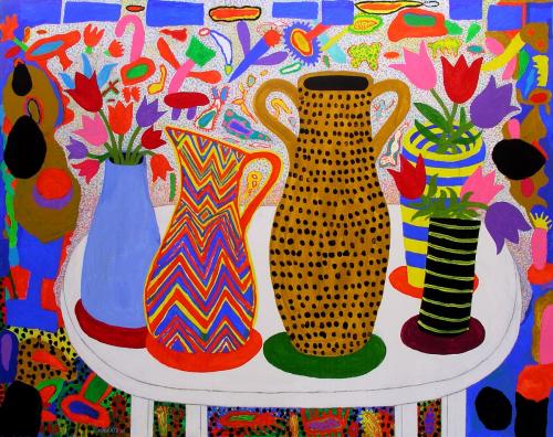 Peter Pongratz, Stillleben, 2020, Acryl auf Leinwand, 190 x 240 cm, Foto: Elisabeth Blanke