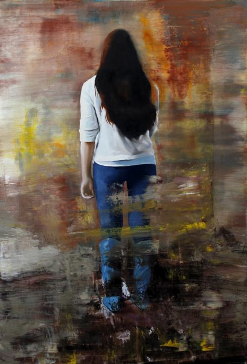 Untitled column 2012 2013 140x98 cm oil on canvas