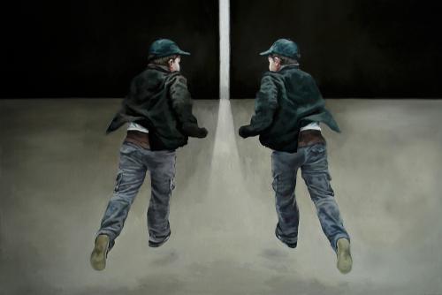 Running from myself oil on canvas 80cm x 120 cm