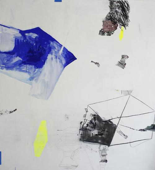 DeVos01 Unt 220x200cm Mixed Media on canvas 2014