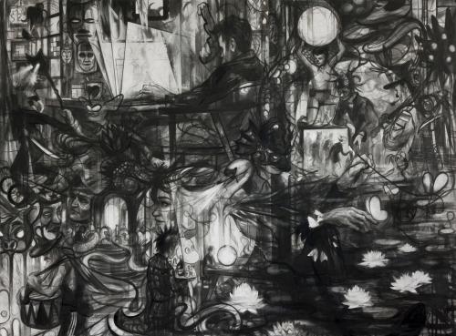 Alles was Sie ueber Drachenjagd wissen muessen 2023 Ink on Paper 128 x 164 cm